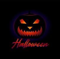 Halloween zucca vettore icona con tipografia. Halloween zucca sfondo.