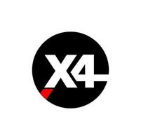 x4 vettore icona. x4 grado monogramma.