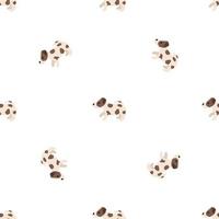 simpatici cani jack russell terrier. animaletti. modello senza cuciture disegnato a mano di vettore. perfetto per bambino, abbigliamento per bambini, design di stampa, tessuto. sfondo bianco. vettore