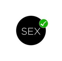 sesso permettere vettore icona. sesso verde zecca monogramma.