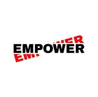 empower tipografia vettore logo. empower scritta.