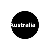 Australia continente nome tipografia. Australia icona. vettore