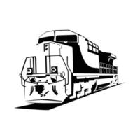 treno silhouette design. retrò veicolo cartello e simbolo. vettore