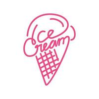 ghiaccio crema icona design. gustoso freddo dolce cartello e simbolo. vettore