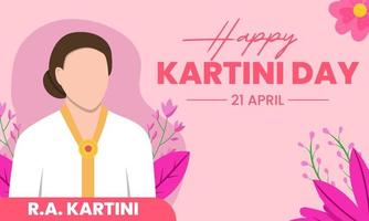 vettore kartini giorno saluto. kartini è un' figura di indonesiano Da donna emancipazione. esso è molto adatto per dare saluti su di Kartini giorno per grande donne.