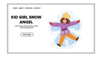 ragazzo ragazza neve angelo vettore