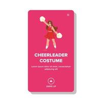 cheerleader costume vettore