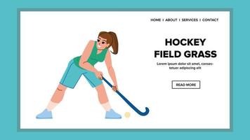 hockey campo erba vettore