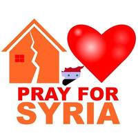 pregare per Siria terremoto disastro vittime Salva vita. supporto e mostrare solidarietà con il Turco e siriano le persone. tacchino carta geografica, Siria carta geografica. tacchino bandiera, Siria bandiera. prega dovuto Aiuto le persone. vettore