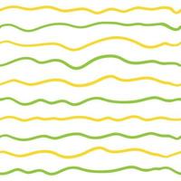 onda linea senza soluzione di continuità modello. vettore illustrazione isolato su bianca sfondo. verde e giallo.