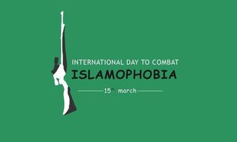 internazionale giorno per combattere islamofobia manifesto design vettore