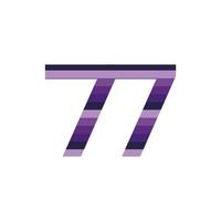 77th anniversario celebrazione logo vettore