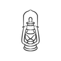 Vintage ▾ lanterna linea arte vettore illustrazione