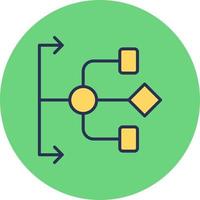 icona del vettore del diagramma di flusso