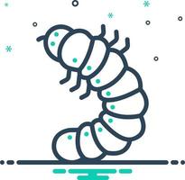 mescolare icona per larva vettore