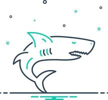 mescolare icona per squalo vettore