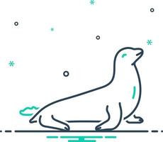 mescolare icona per foca vettore