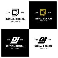 dj iniziale design lettera impostato collezione logo vettore