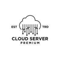 nube server logo icona design illustrazione vettore