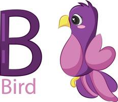 B uccello alfabeto per ragazzo con illustrazione vettore