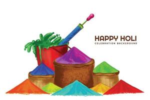 contento holi Festival di colori celebrazione sfondo vettore