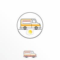furgone auto per cibo o bar con uovo Immagine grafico icona logo design astratto concetto vettore scorta. può essere Usato come un' simbolo relazionato per ristorante.