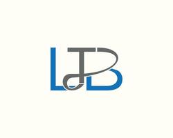 ltb lettera logo disegno, azienda ltb logo vettore