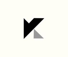 moderno e unico lettera K logo design vettore