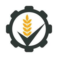 Grano grano dai un'occhiata logo. grano Grano logo concetto cartello icona simbolo design. vettore