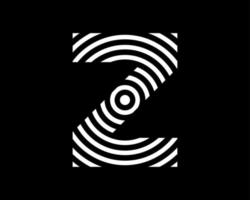 lettera z iniziale impronta digitale identità umano identificazione personale biometrico impronta Linee vettore logo design