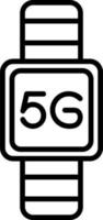 5g inteligente orologio vettore icona