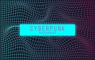 sfondo della griglia cyberpunk vettore