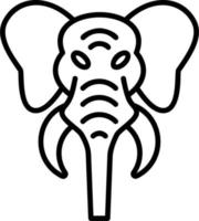 icona del vettore di elefante