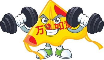 Cinese oro aquilone cartone animato personaggio stile vettore
