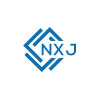 nxj lettera logo design su bianca sfondo. nxj creativo cerchio lettera logo concetto. nxj lettera design. vettore
