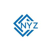 nyz lettera logo design su bianca sfondo. nyz creativo cerchio lettera logo concetto. nyz lettera design. vettore