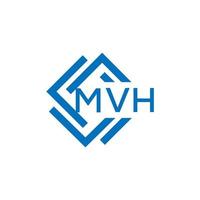 mvh lettera logo design su bianca sfondo. mvh creativo cerchio lettera logo concetto. mvh lettera design. vettore