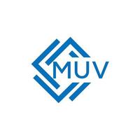 muv lettera logo design su bianca sfondo. muv creativo cerchio lettera logo concetto. muv lettera design. vettore