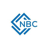 nbc lettera logo design su bianca sfondo. nbc creativo cerchio lettera logo concetto. nbc lettera design. vettore
