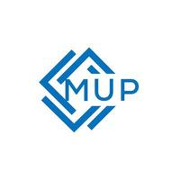 mup lettera logo design su bianca sfondo. mup creativo cerchio lettera logo concetto. mup lettera design. vettore