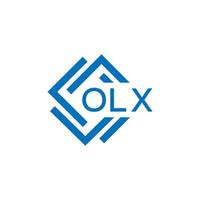 olx lettera logo design su bianca sfondo. olx creativo cerchio lettera logo concetto. olx lettera design. vettore