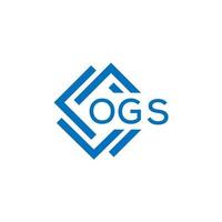 ogs lettera logo design su bianca sfondo. ogs creativo cerchio lettera logo concetto. ogs lettera design. vettore