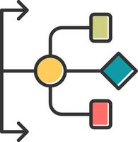 icona del vettore del diagramma di flusso