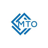 mto lettera logo design su bianca sfondo. mto creativo cerchio lettera logo concetto. mto lettera design. vettore