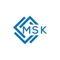 msk lettera logo design su bianca sfondo. msk creativo cerchio lettera logo concetto. msk lettera design. vettore