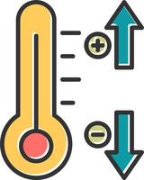 temperatura controllo vettore icona