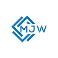 mjw lettera logo design su bianca sfondo. mjw creativo cerchio lettera logo concetto. mjw lettera design. vettore