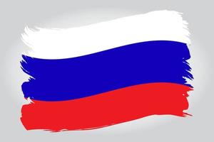 russo bandiera dipingere spazzola colpi isolato su bianca sfondo. vettore illustrazione