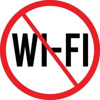 no Wi-Fi cartello. restrizione icona vettore