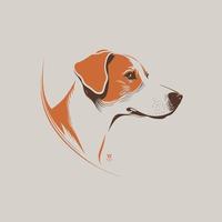 cane testa animale domestico simbolo - gioco cane logo elegante elemento per marca - astratto icona simboli vettore